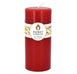 Round Red Beeswax Pillar Candle