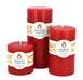 Round Red Beeswax Pillar Candle