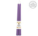 Pair of 12 Inch Spring Crocus Beeswax Taper Candles