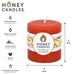 Round Tangerine Beeswax Pillar Candle
