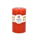 Round Tangerine Beeswax Pillar Candle