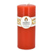 Round Tangerine Beeswax Pillar Candle