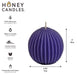 Violet Beeswax Fluted Sphere Candle