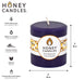 Round Violet Beeswax Pillar Candle