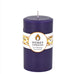 Round Violet Beeswax Pillar Candle