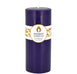 Round Violet Beeswax Pillar Candle