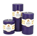 Round Violet Beeswax Pillar Candle