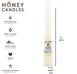 Pair of 12 Inch Pearl Beeswax Taper Candles