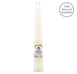 Pair of 12 Inch Pearl Beeswax Taper Candles