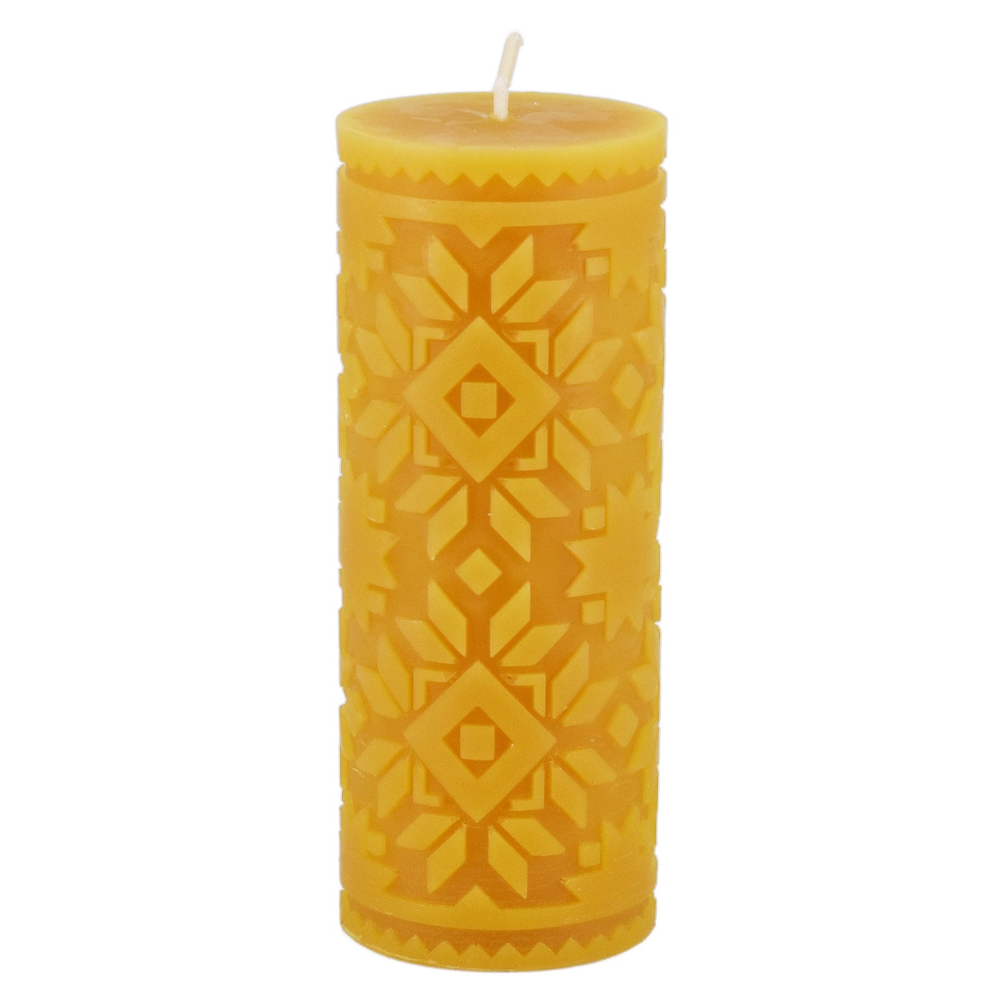 Natural Beeswax Wintermark Pillar