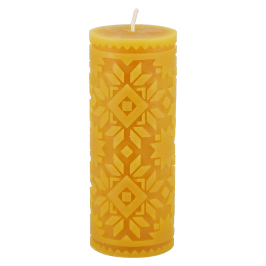 Natural Beeswax Wintermark Pillar