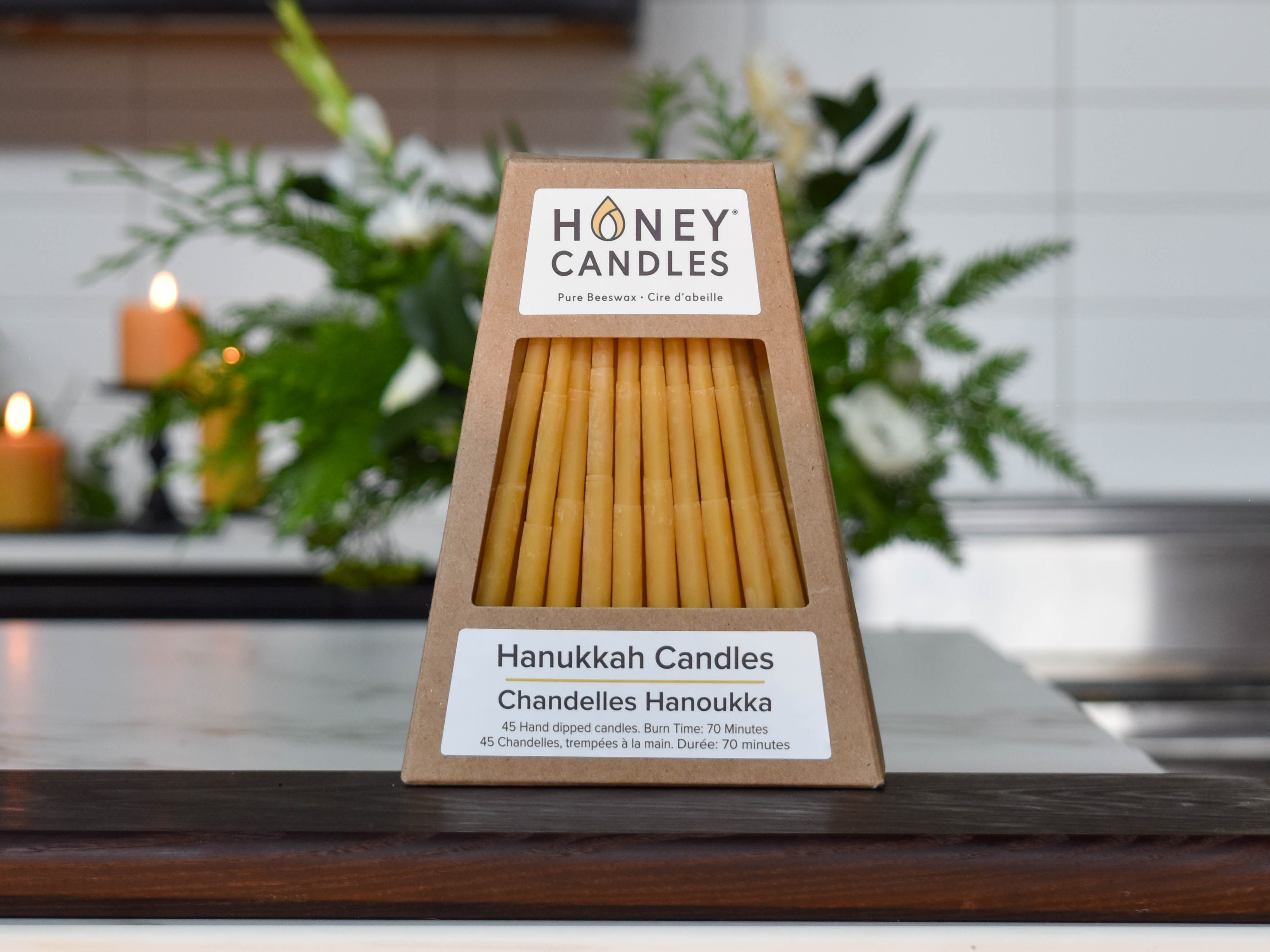 Hanukkah & Church Beeswax Candles Honey Candles USA