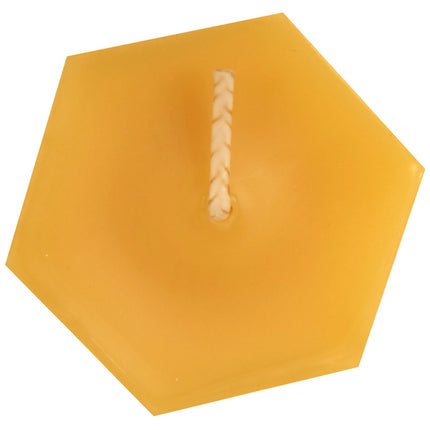 natural hexagonal beeswax votive candle