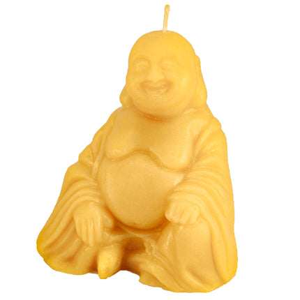 pure beeswax smiling buddha candle