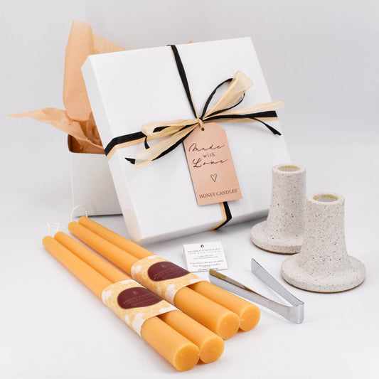 Canadian Handcrafted X Honey Candles Candlestick Gift Set