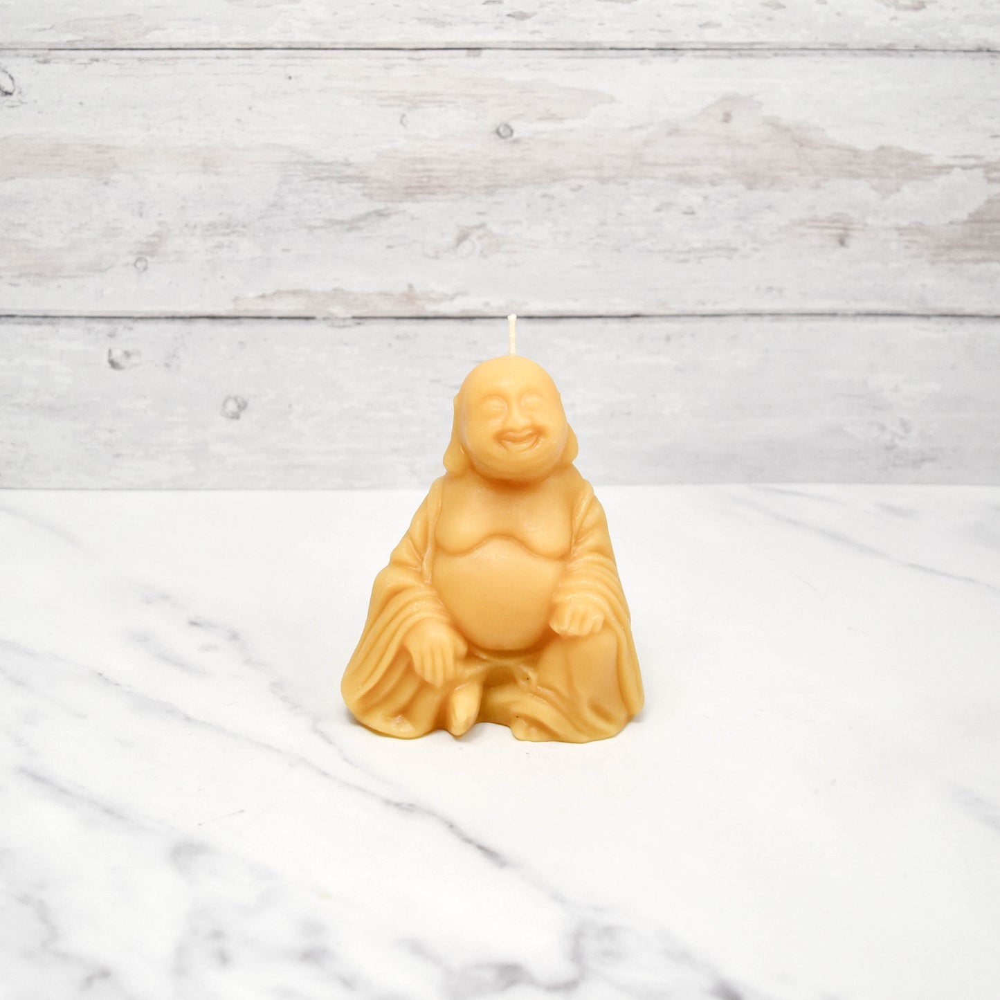 Natural Beeswax Laughing Buddha Candle