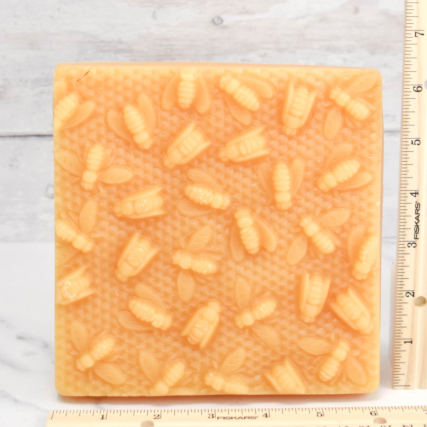 1 lb Bees on Honeycomb Beeswax Block