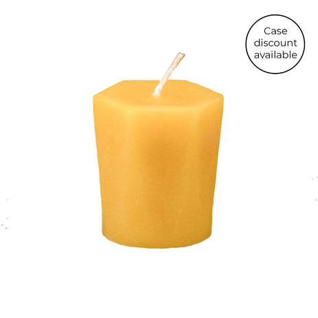 Hexagonal Natural Beeswax Votive Candle