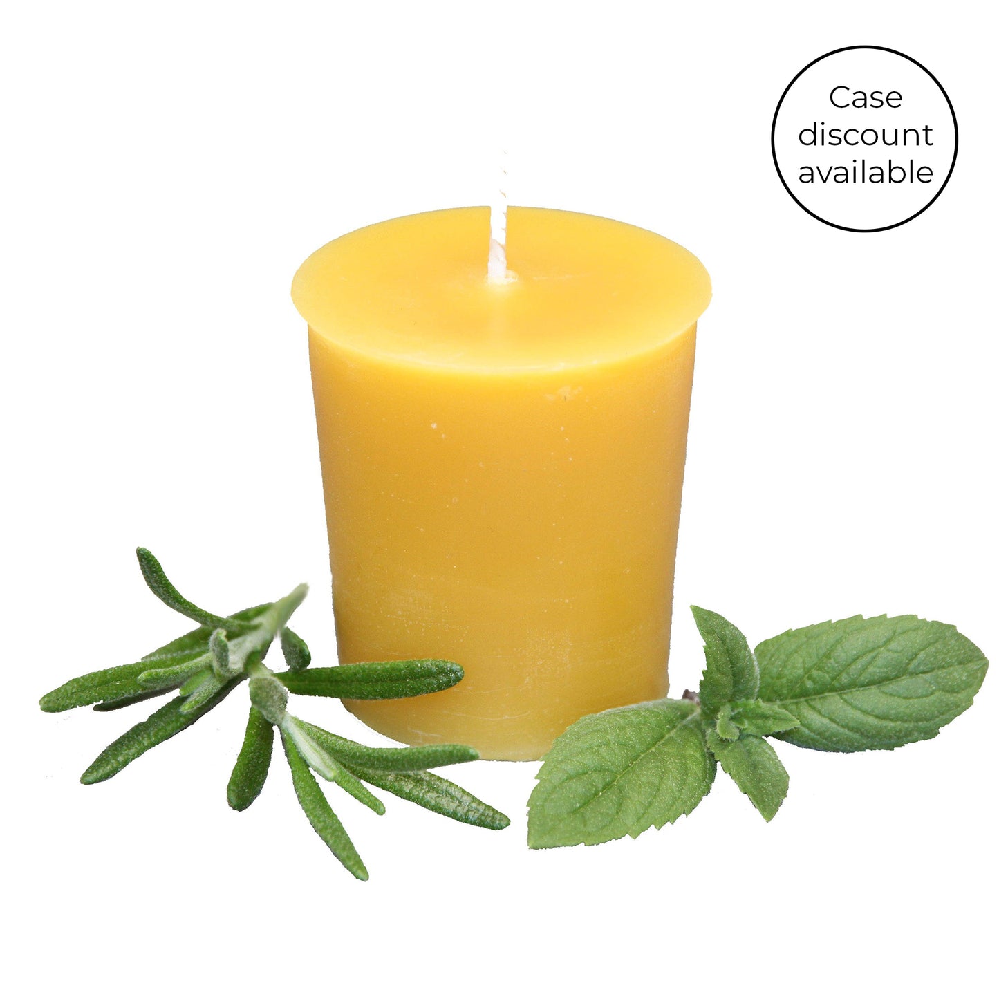 Rosemary Mint Beeswax Votive Candle