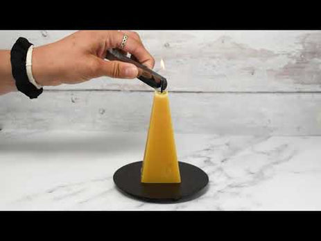 Natural Beeswax Pyramid Candle