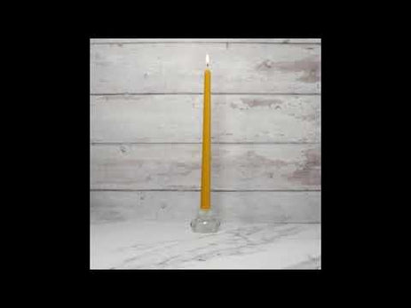 Pair of 12 Inch Pearl Beeswax Taper Candles