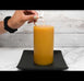 Round Dark Brown Beeswax Pillar Candle