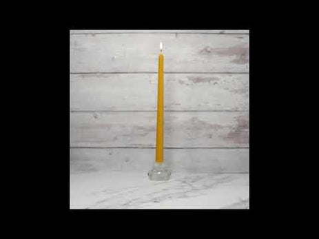 Pair of 12 Inch Natural Beeswax Taper Candles