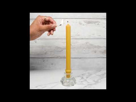 9 Inch Natural Beeswax Base Candlestick