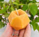 Natural Beeswax Faceted Orb Candle